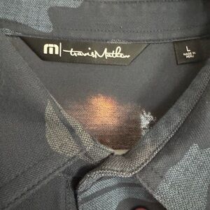 Travis Mathew Blue Camouflage Golf Polo